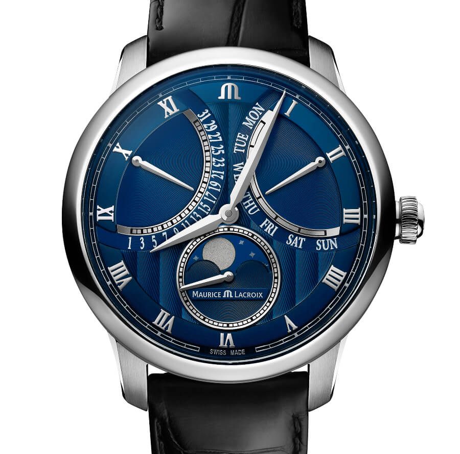 Men Watch Maurice Lacroix Moonphase Retrograde