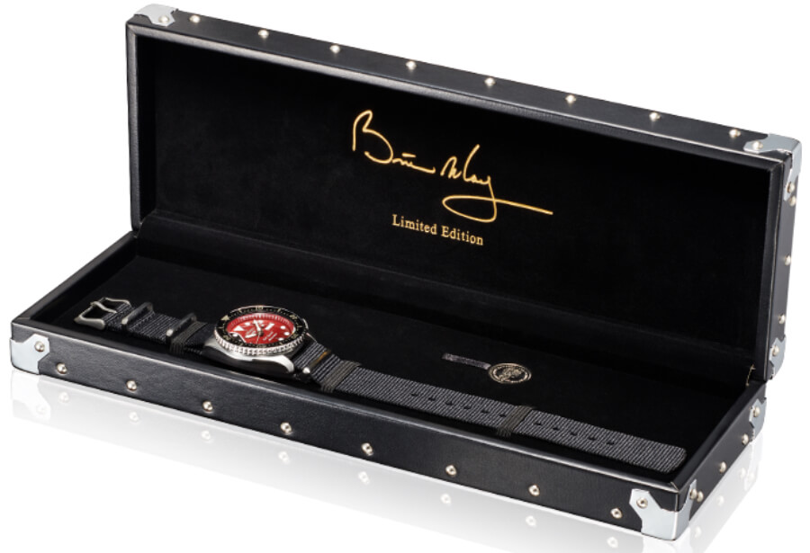 Seiko 5 Sports Brian May Limited Edition Ref. SRPE83K1 presentation box