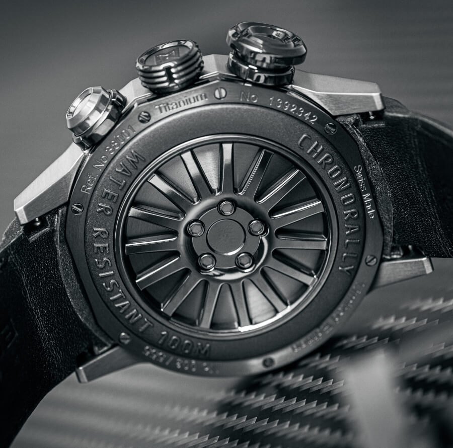 Edox Chronorally X-Treme Pilot Limited Edition Case Back