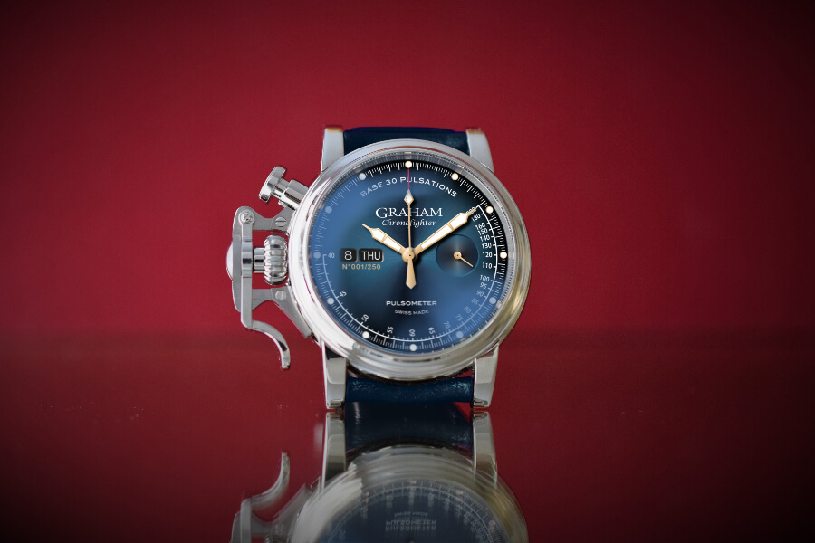 Graham Chronofighter Vintage Pulsometer Ltd Blue Dial