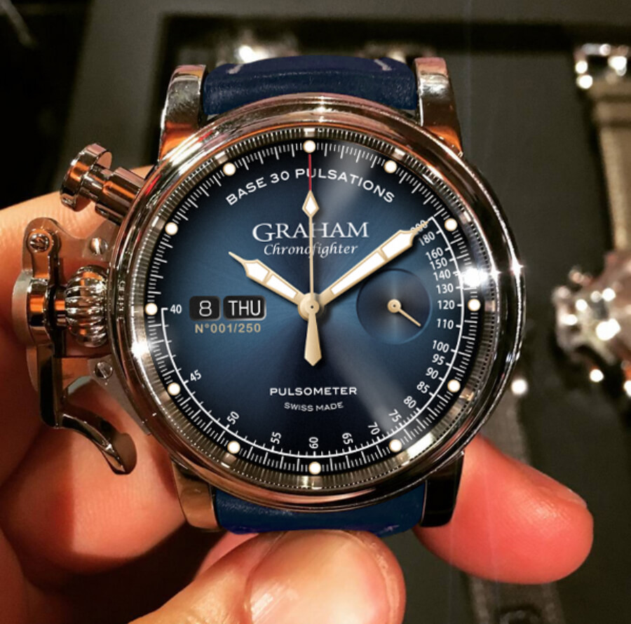 Graham Chronofighter Vintage Pulsometer Ltd Blue Dial Ref. 2CVCS.U14A Hands On
