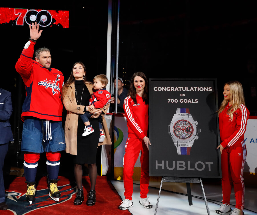 Washington Capitals ice hockey player Alexander Ovechkin’s 700th career goal