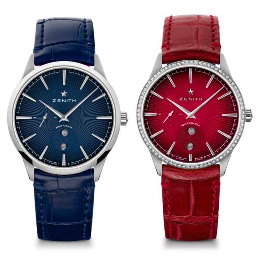 Zenith Elite Moonphase 40.5MM Romeo and Zenith Elite Moonphase 36MM Julieta