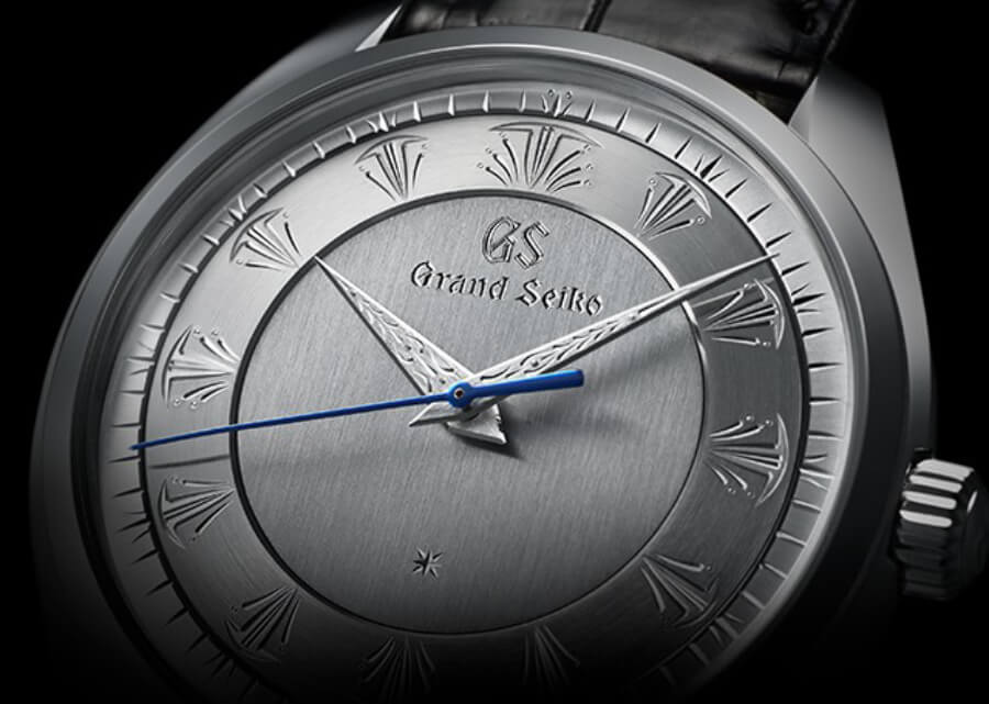 Hand Engraved Grand Seiko watch