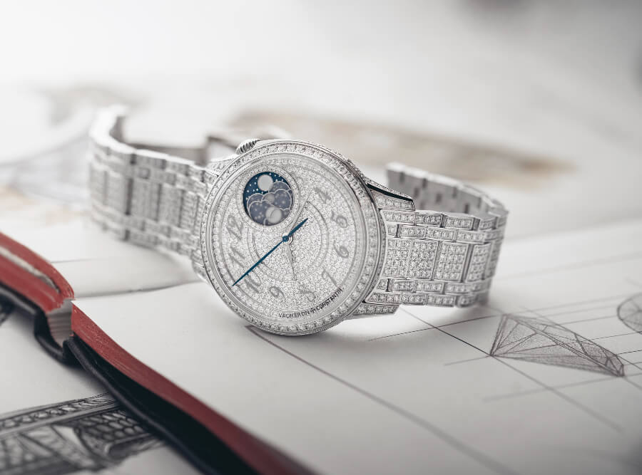 Vacheron Constantin Égérie Moon Phase Jewellery Women Watch