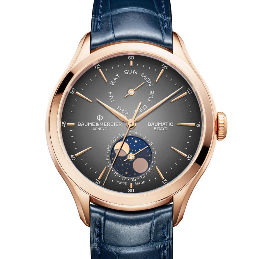 The New Baume & Mercier Clifton Baumatic Day-Date, Moon-Phase