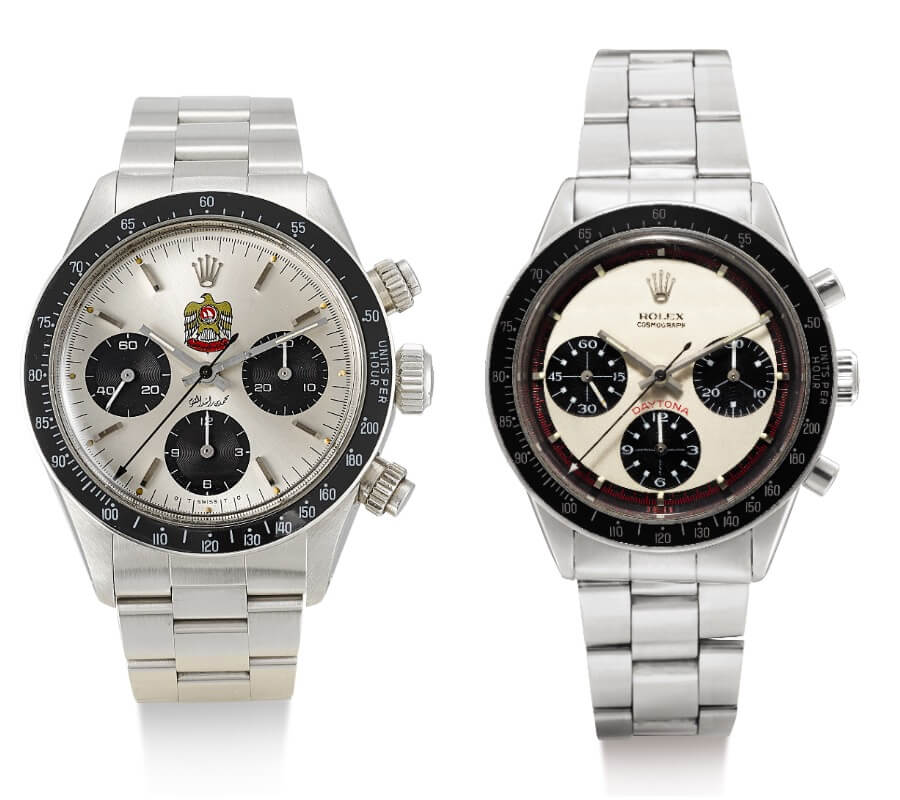 Rolex Daytona, reference 6263 in stainless steel and a Rolex Paul Newman Daytona, reference 6241, circa 1968