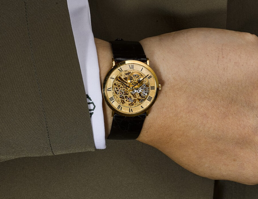Audemars Piguet An Ultra-Thin Yellow Gold Skeletonised Wristwatch, Circa 1980
