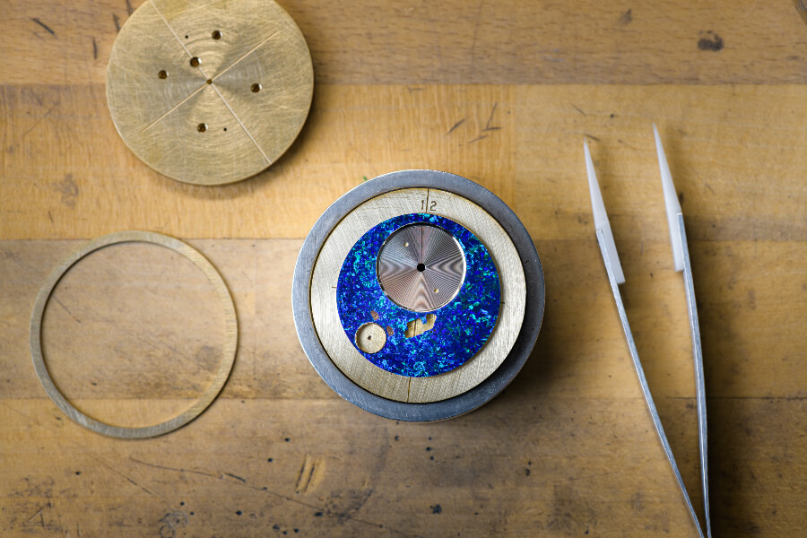 Jaquet Droz Opal Loving Butterfly Automaton Dial