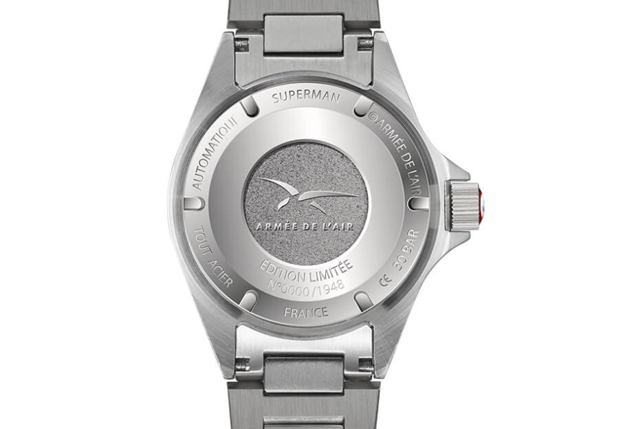 Yema Superman French Air Force Steel Limited Edition Case Back