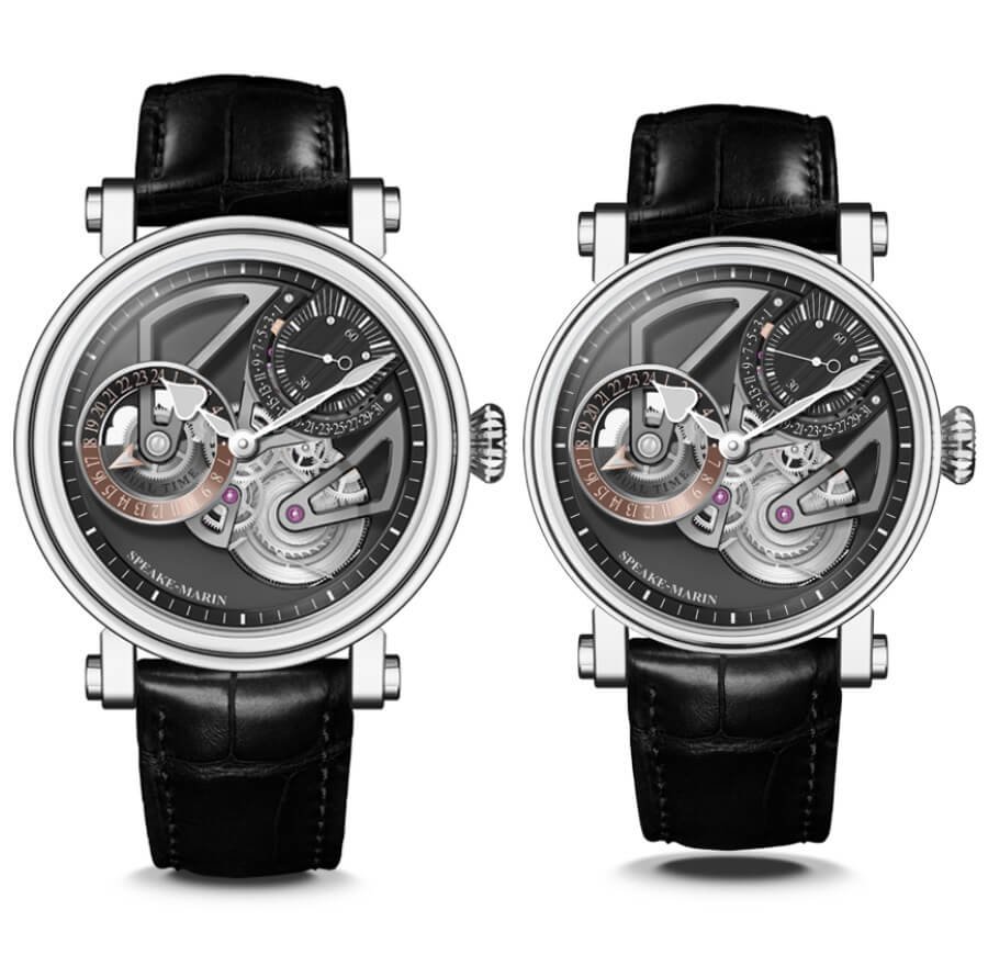 Speake-Marin One&Two Openworked Tourbillon Titanium 42 mm and 38 mm