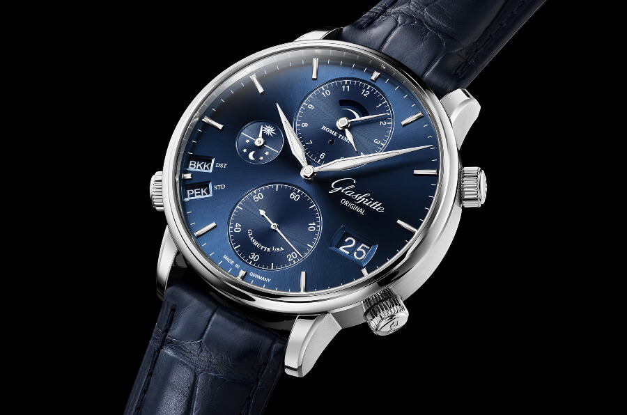 The New Glashütte Original Senator Cosmopolite In Midnight Blue