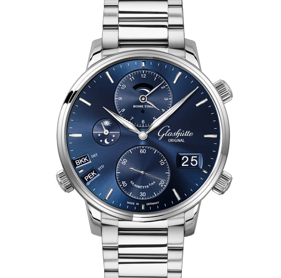 Glashütte Original Senator Cosmopolite In Midnight Blue Hands On