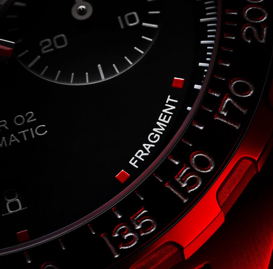 TAG Heuer x Fragment Design Calibre Heuer 02 Automatic Chronograph Dial