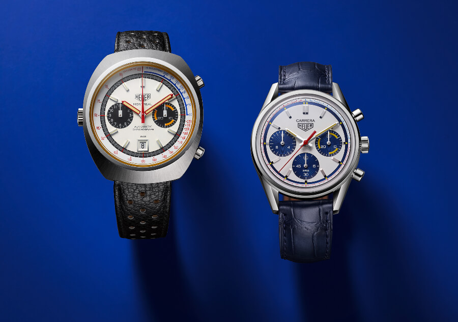 White Heuer Montreal, reference 110503W and TAG Heuer Carrera 160 Years Montreal Limited Edition
