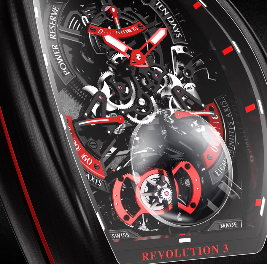 Franck Muller Vanguard Revolution 3 Skeleton In House Movement