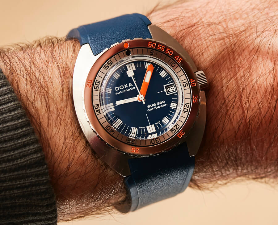 Doxa Stainless Steel SUB 300 COSC Blue Watch Review