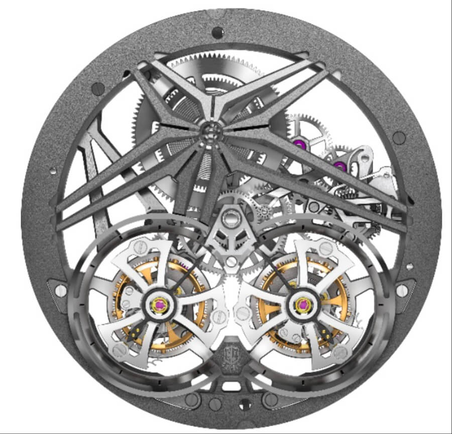 Roger Dubuis RD0108SQ Calibre manual winding with double flying tourbillon