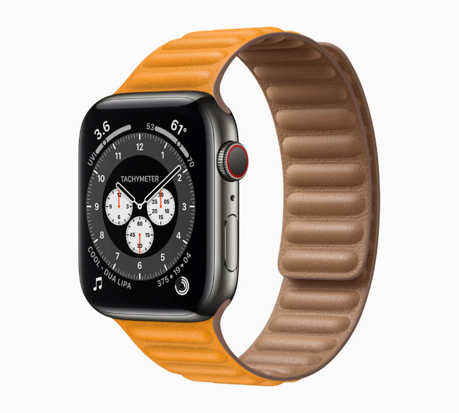Apple Watch Series 6 in striking graphite stainless steel