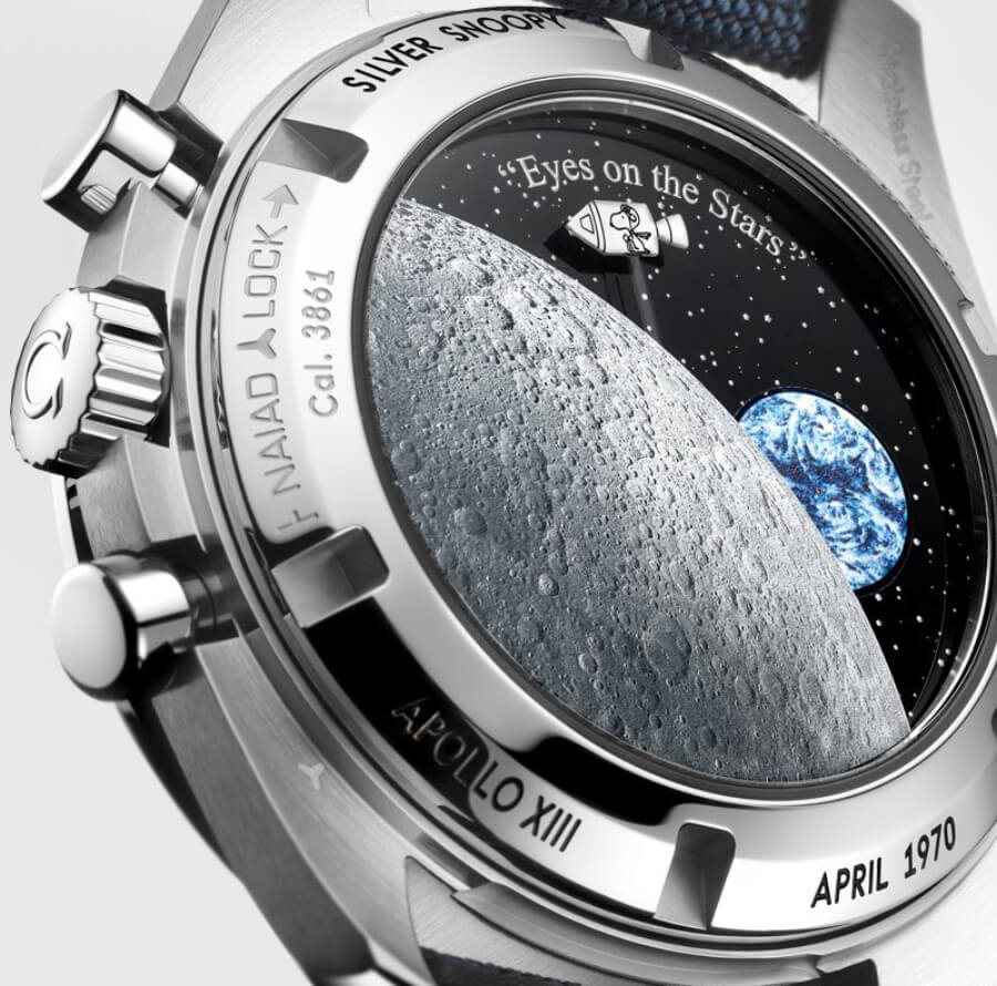 Omega Speedmaster “Silver Snoopy Award” 50th Anniversary Case Back