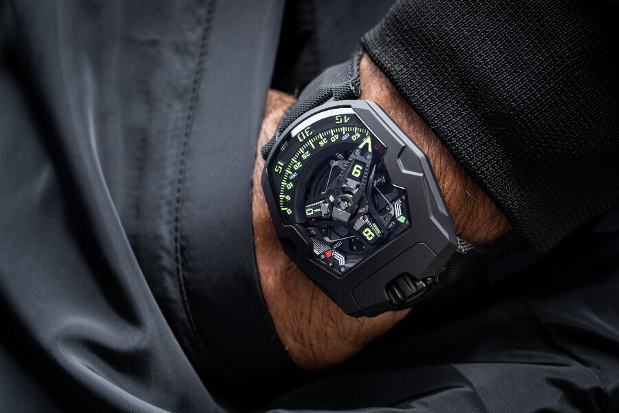Urwerk UR-220 “Falcon Project” All Black edition Watch Review