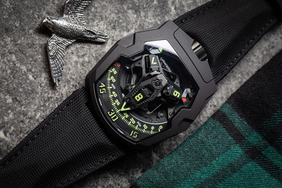Urwerk UR-220 “Falcon Project” All Black edition Watch Review