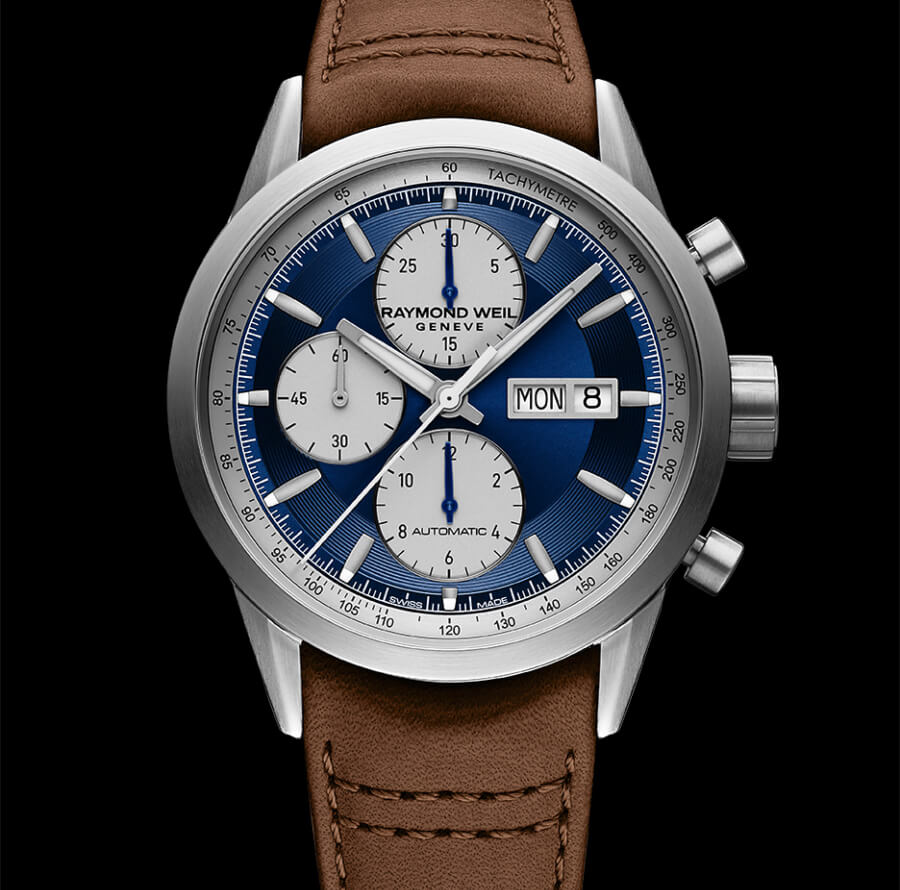 The New Raymond Weil Freelancer Chronograph Deep Blue Satin Dial Ref. 7732-TIC-50421