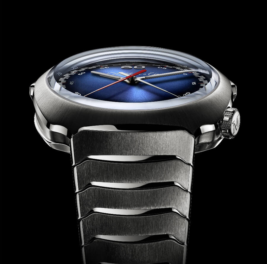 The New H. Moser & Cie. Streamliner Flyback Chronograph Automatic Funky Blue