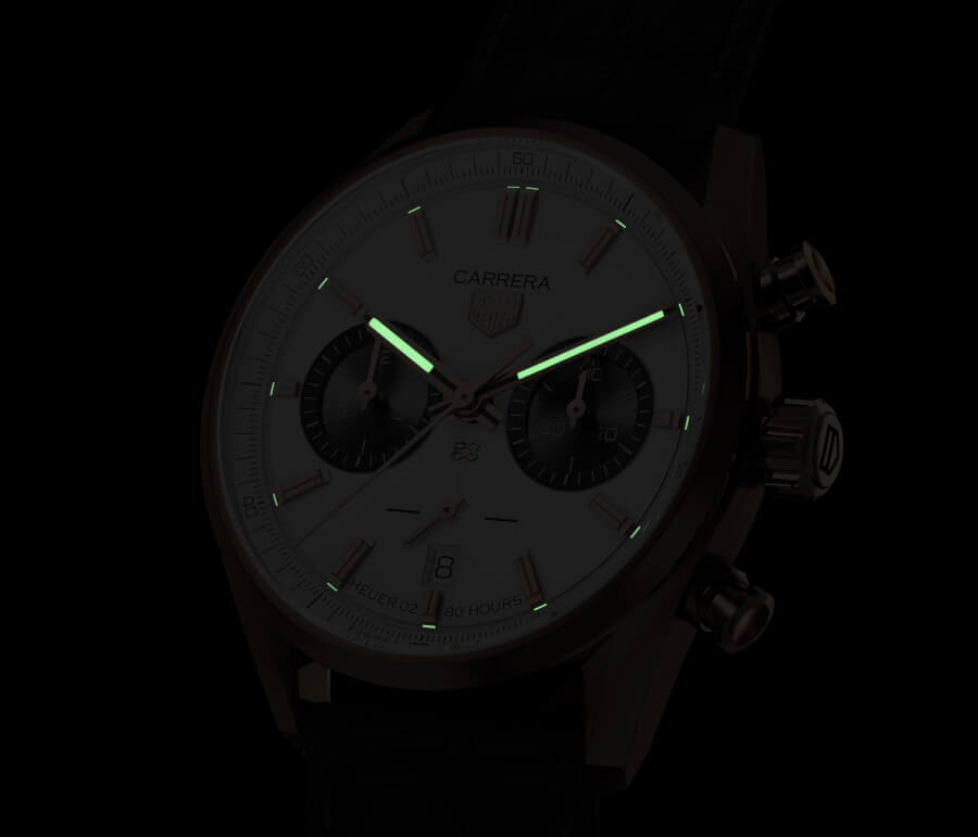 TAG Heuer Carrera Chronograph Jack Heuer Birthday Gold Limited Edition Ref. CBN2041.FC8306 SuperLuminova