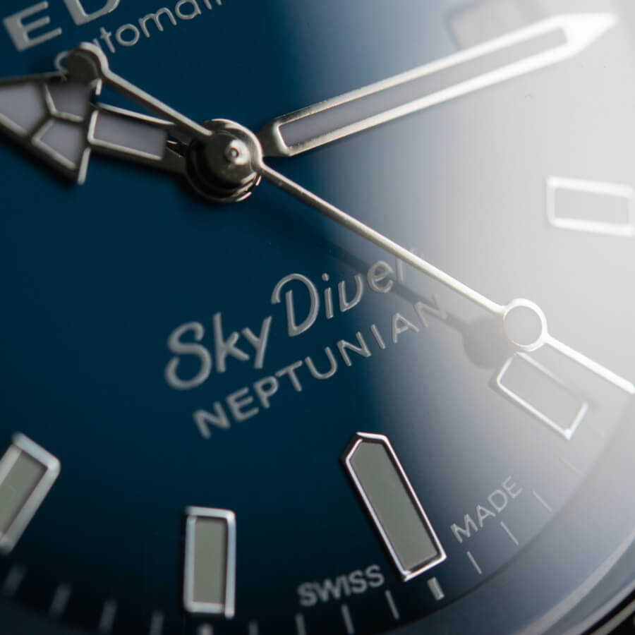 Edox Skydiver Neptunian Dial