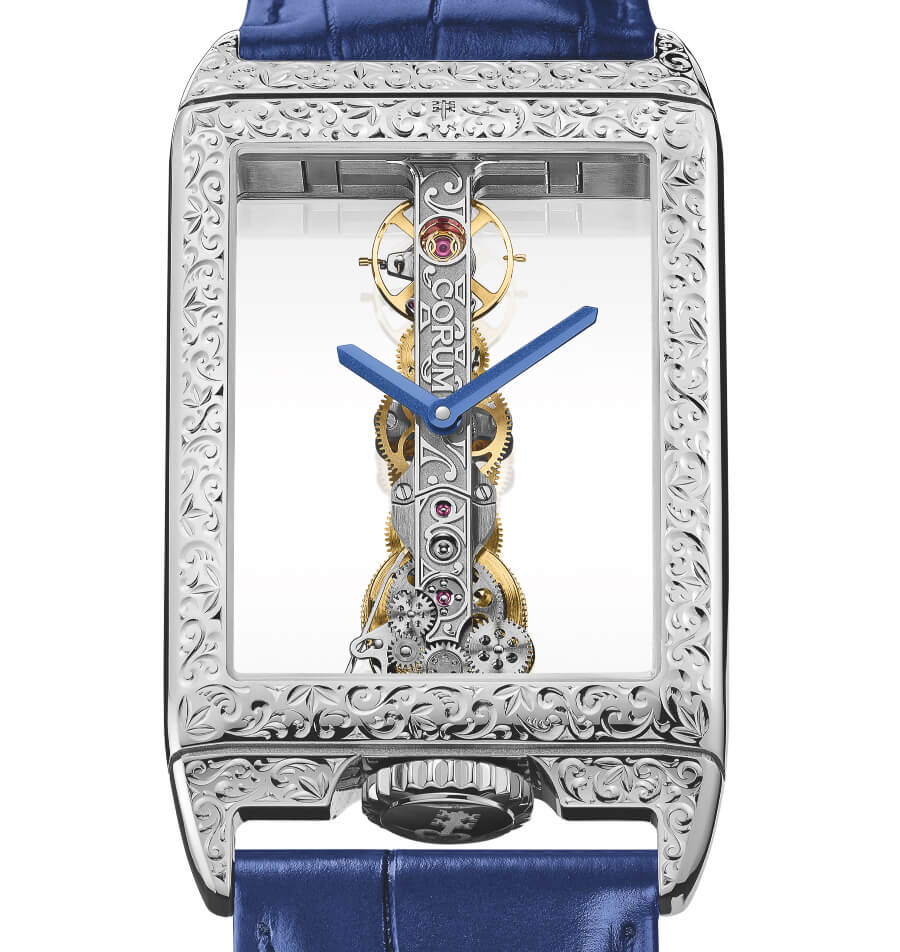 Golden Bridge Rectangle 40th Anniversary in 18k white gold