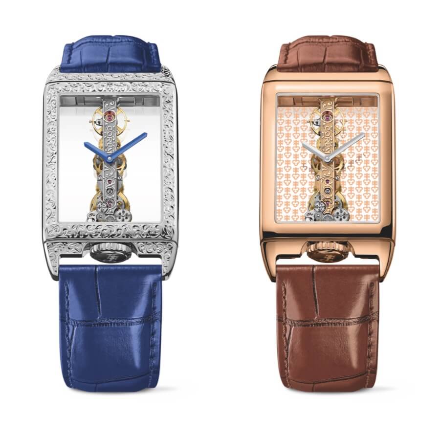 Corum Golden Bridge Rectangle 40th Anniversary In 18k White Gold and 18k Rose Gold Watch Review