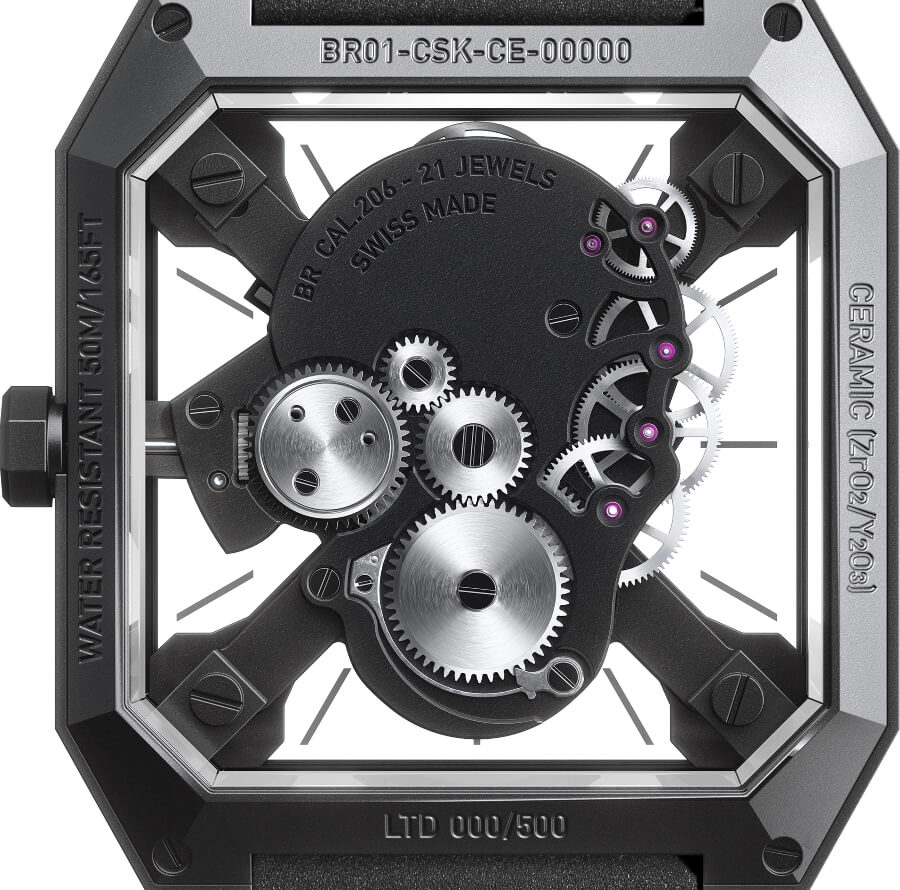Bell & Ross BR 01 Cyber Skull Ref. BR01-CSK-CE/SRB In House Movement