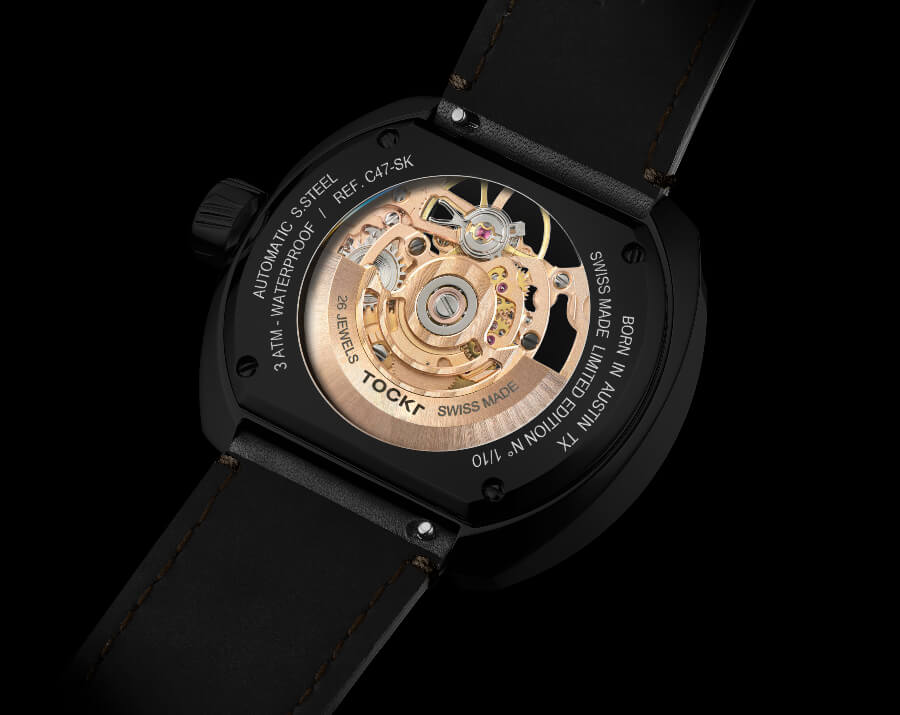 Tockr C-47 Dark Spirit Skeleton Watch In House Movement