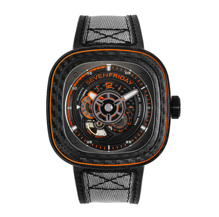 The New Sevenfriday P3C/09 Orange Carbon Watch