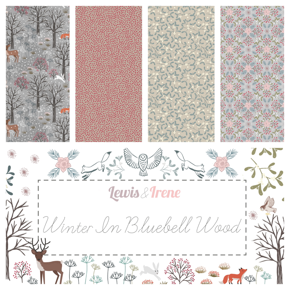Winter in bluebell wood fabrics