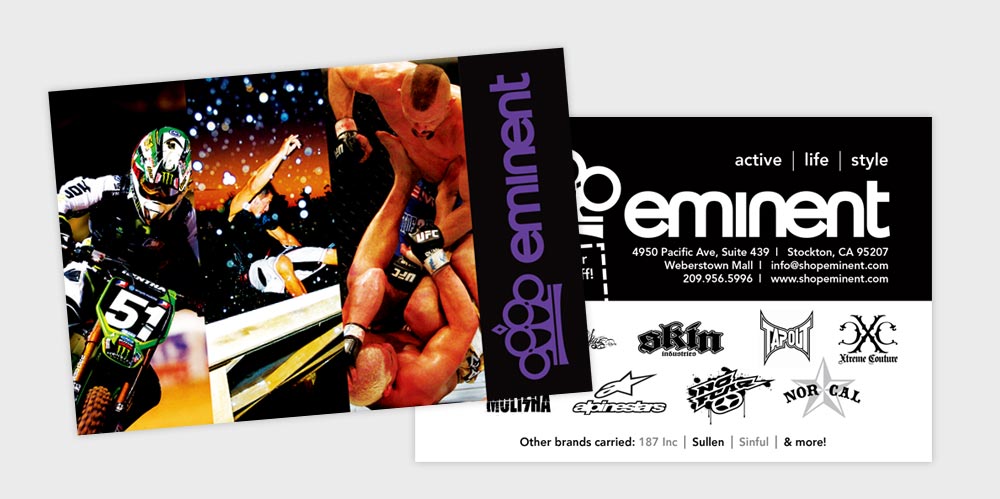 Eminent postcard design