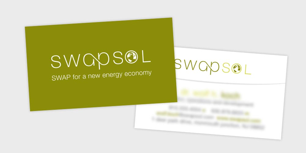 Swapsol business card design