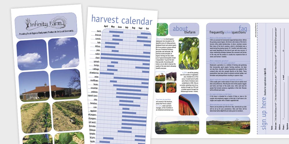 Infinity Farm CSA brochure