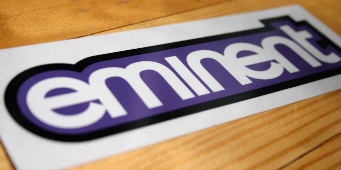 Eminent sticker design