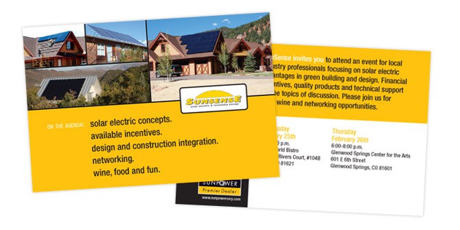 Sunsense postcard design