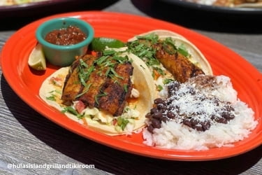 Fish tacos from Hula's Island Grill