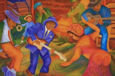Blues painting