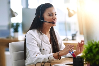 Woman working as a virtual assistant