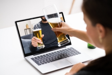 Cheering with beer virtually