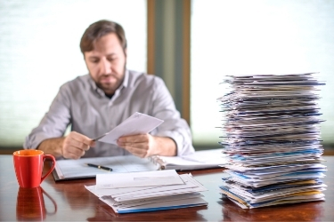 Man paying his bills