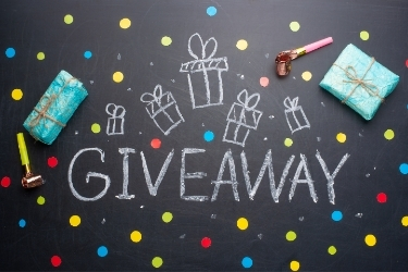 "Giveaway" with gifts surrounding the word