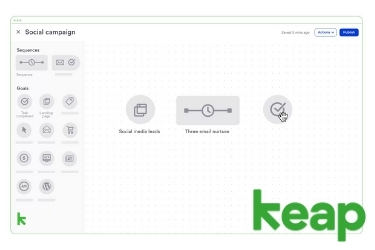 Keap Social Campaign screen