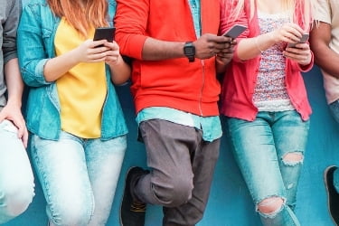 Group of people looking at new trends