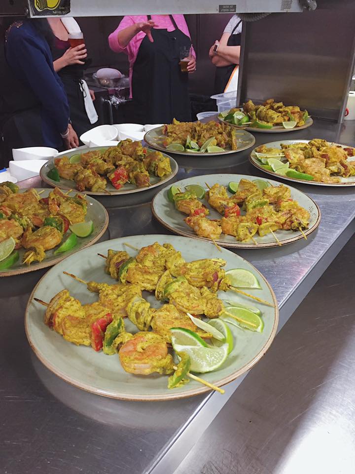 Grilled Malai Shrimp Kebabs Prepped